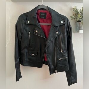 Black leather jacket